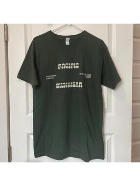 Pacific Sunwear Dark Green Graphic T-Shirt Medium